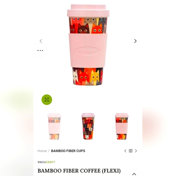 VacuCraft Bamboo Silicone Tea and Coffee Cup - Picture 3 of 15